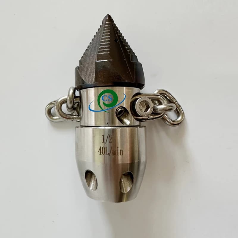 3/8 1/2 40L 100L Hochdruck 360° °   Rotierende Kanalisationsdüse, Pagodenreinigungsdüse, Ketten, verstopfte Düse für Entwässerungssystem, 300