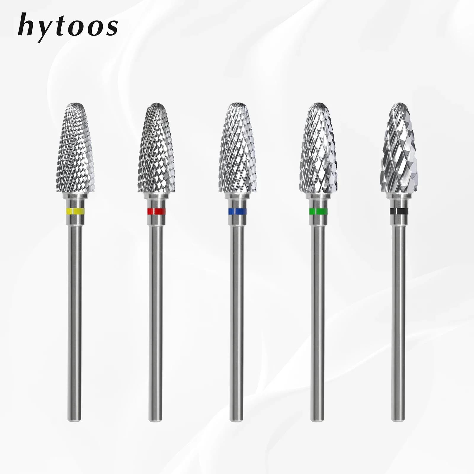 HYTOOS Kugel Hartmetall Nagel Bohrer Bits Professionelle Rotary Flamme Nagel Bit Maniküre Acryl Gel Entferner Nägel Zubehör Werkzeuge