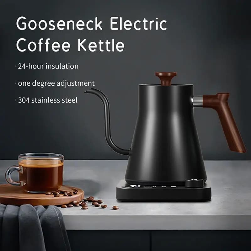 1200W Intelligenter Elektrischer Wasserkocher mit Konstanter Temperatur Handgebrühte Kaffeekanne Schwanenhals-Kanne zum Aufbrühen von Milchpulver