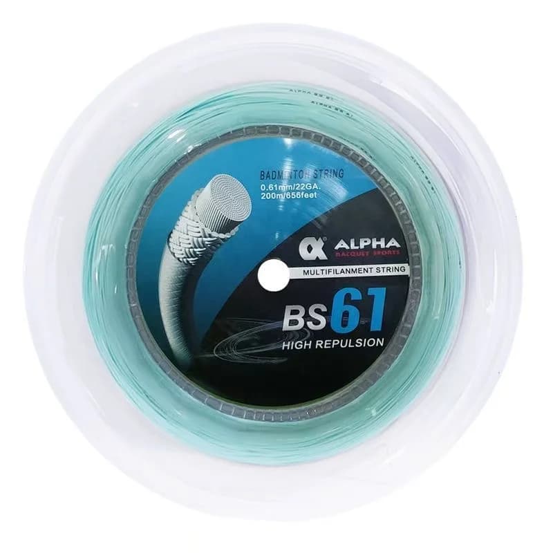Alpha-Badminton-Saite, 200 m, dünn, 0,61 mm, höhere Abstulsion, 30 Pfund, Elastizität, Badmintonschläger-Saitenbälle, Zubehör BS61