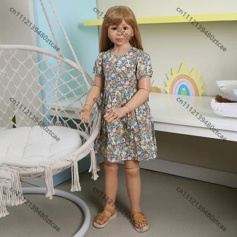 120CM Vollkörper Gelenkige Realistische Reborn Babypuppe Mädchen Kleinkind Prinzessinnenkleid Modell Fotografie-Requisiten Kindergeschenk