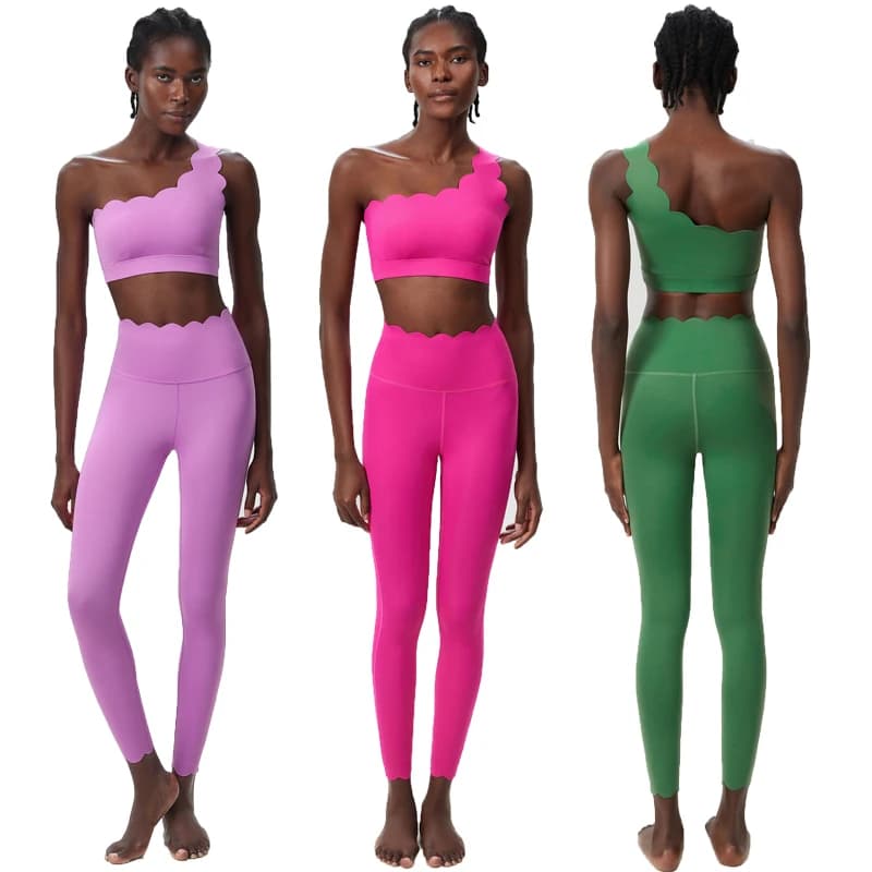 Zweiteiliges Fitness-Yoga-Set für Damen, dehnbar, weich, zum Laufen, Gym-Anzug, atmungsaktiv, schnell trocknend, Sportbekleidung, weiblich, dehnbar,