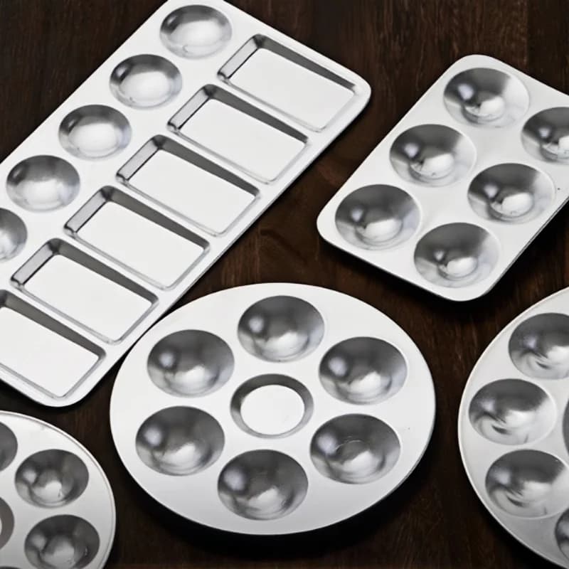 1 Stück/10 Stück Aluminium-Malpalette, Palette, Keramikwerkzeuge, Aluminiumpalette