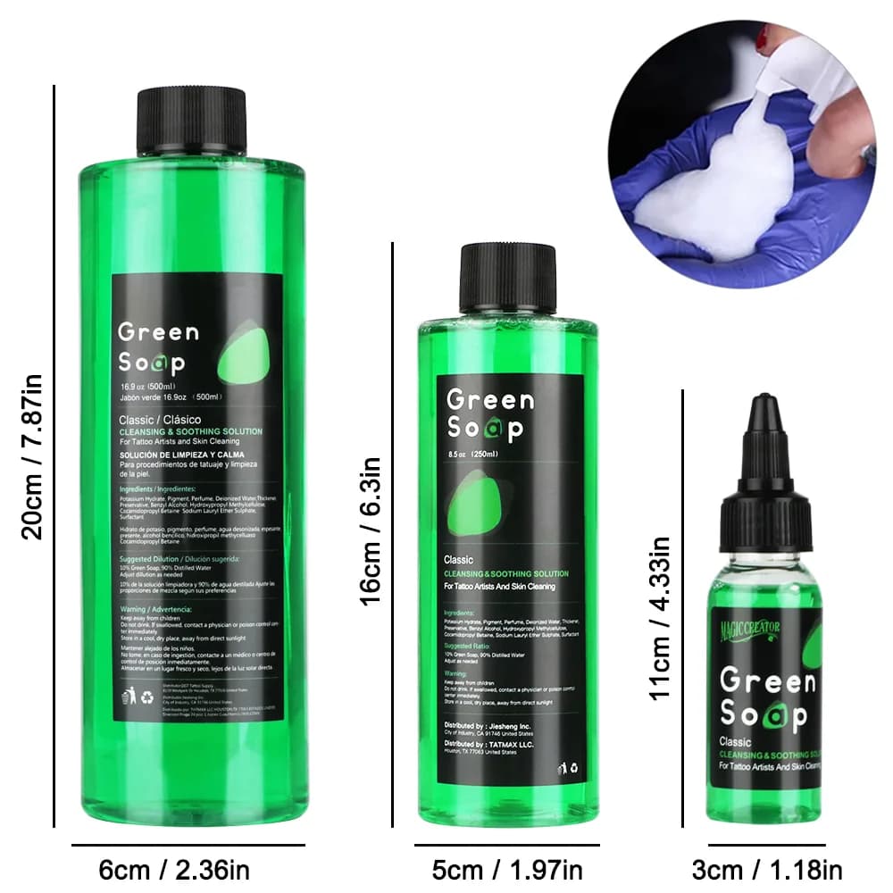 30/250/500ML Tattoo Grüne Seife Hohe Konzentration Original Flüssigkeit Reinigung Flüssigkeit Schaum Reiche Tattoo Reinigung produkte