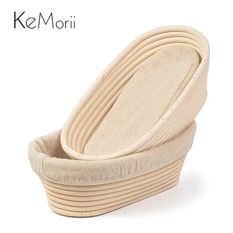 Brotkorb aus natürlichem Rattan, handgefertigt, Rattan-Weiden-Backnapf, Teiggärung, Sauerteig, Banneton-Brotkorb
