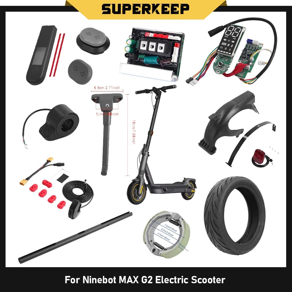 Für Segway Ninebot MAX G2 Elektroroller Verschiedene Reparatur Ersatzteile MAX G2 Dashboard Kotflügel Reifen Fußstütze Geschwindigkeit Daumen