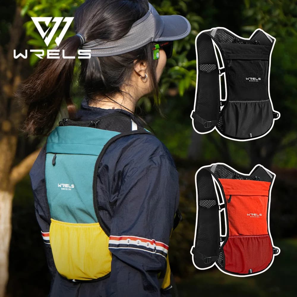 WRELS Atmungsaktive Hydrationsweste Leichter Outdoor-Sport-Camping-Kletter-Marathon-Rucksack Tragbarer Reise-Wasserrucksack