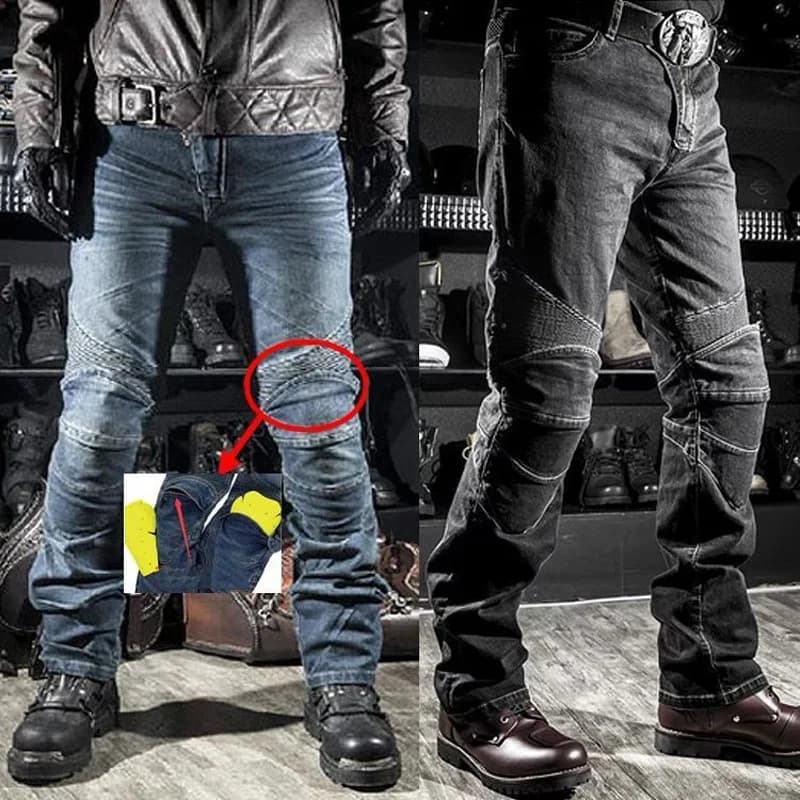 Herren Winter Biker Jeans Motorrad Jeans hose Herren Stretch Original lange Hose Offroad-Schutz hose plus Größe 5xl