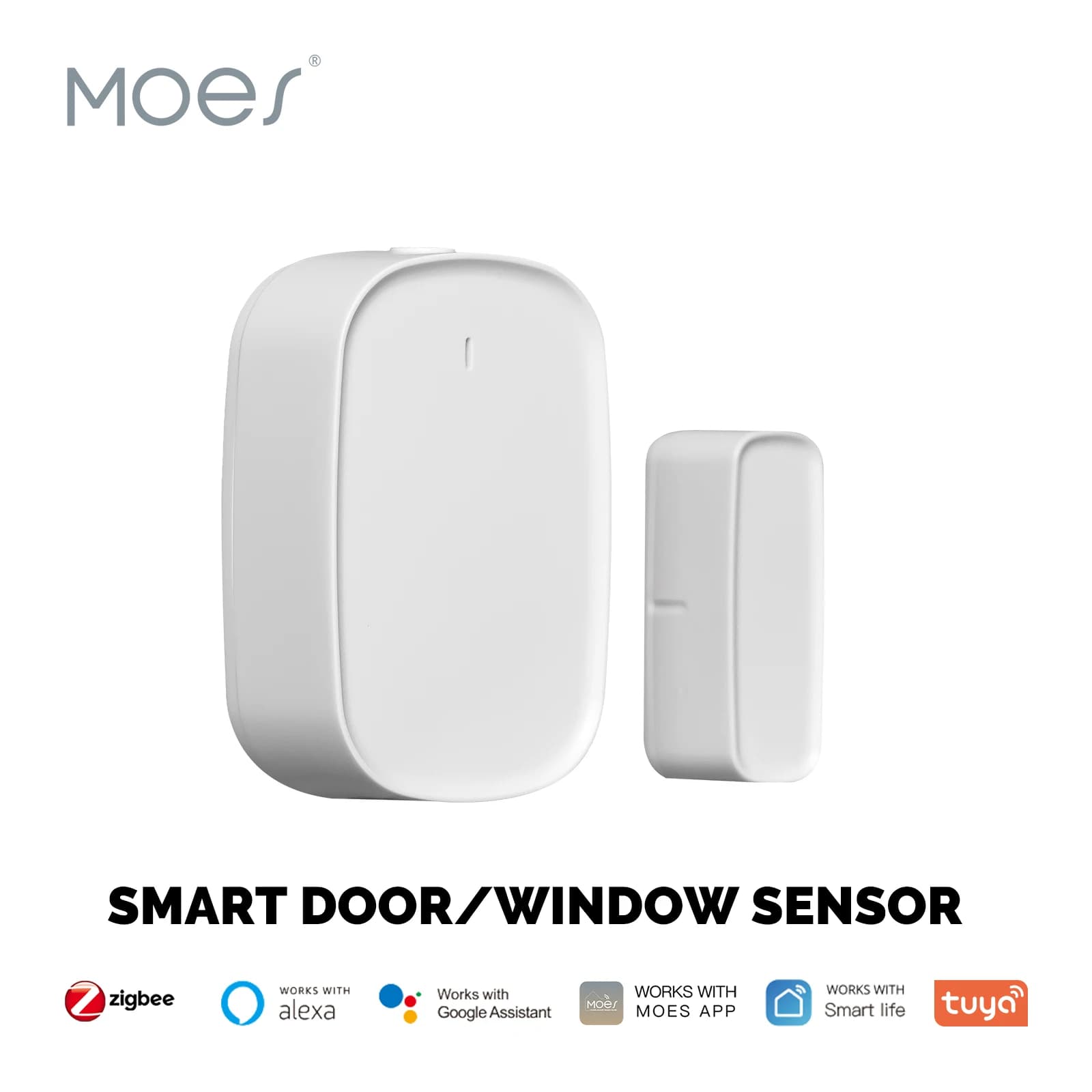 MOES Tuya ZigBee Smart Fenster Tür Tor Sensor Detektor Smart Home Sicherheit Alarm System Smart Leben Tuya App Fernbedienung