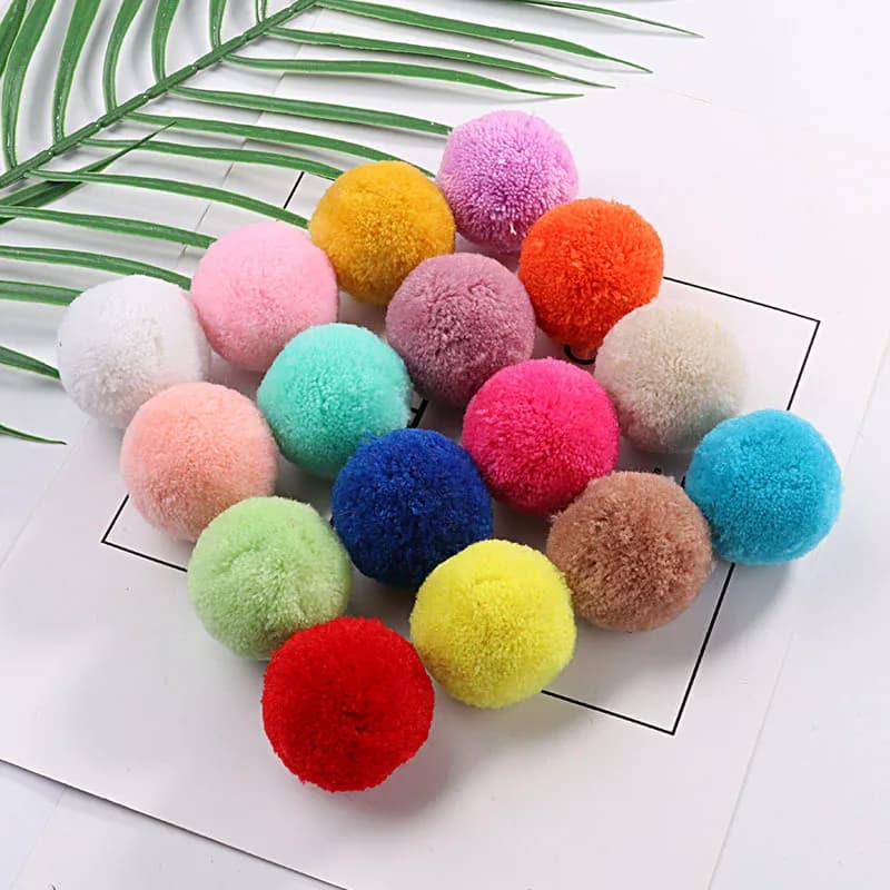 Mehrgrößen-Pompons 15mm/20mm/25mm/30mm/40mm Weiche Flauschige Plüsch-Pompons für Bastelarbeiten DIY Pom Pom Ball Hochzeit Nähen Party-Zubehör