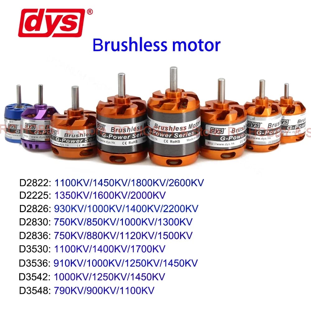 DYS 2225 2822 2212 2830 2836 3530 3536 3542 3548 Bürstenloser Motor für Starrflügel-/MultiCopter-/QuadCopter/Mehrachsiges Flugzeug
