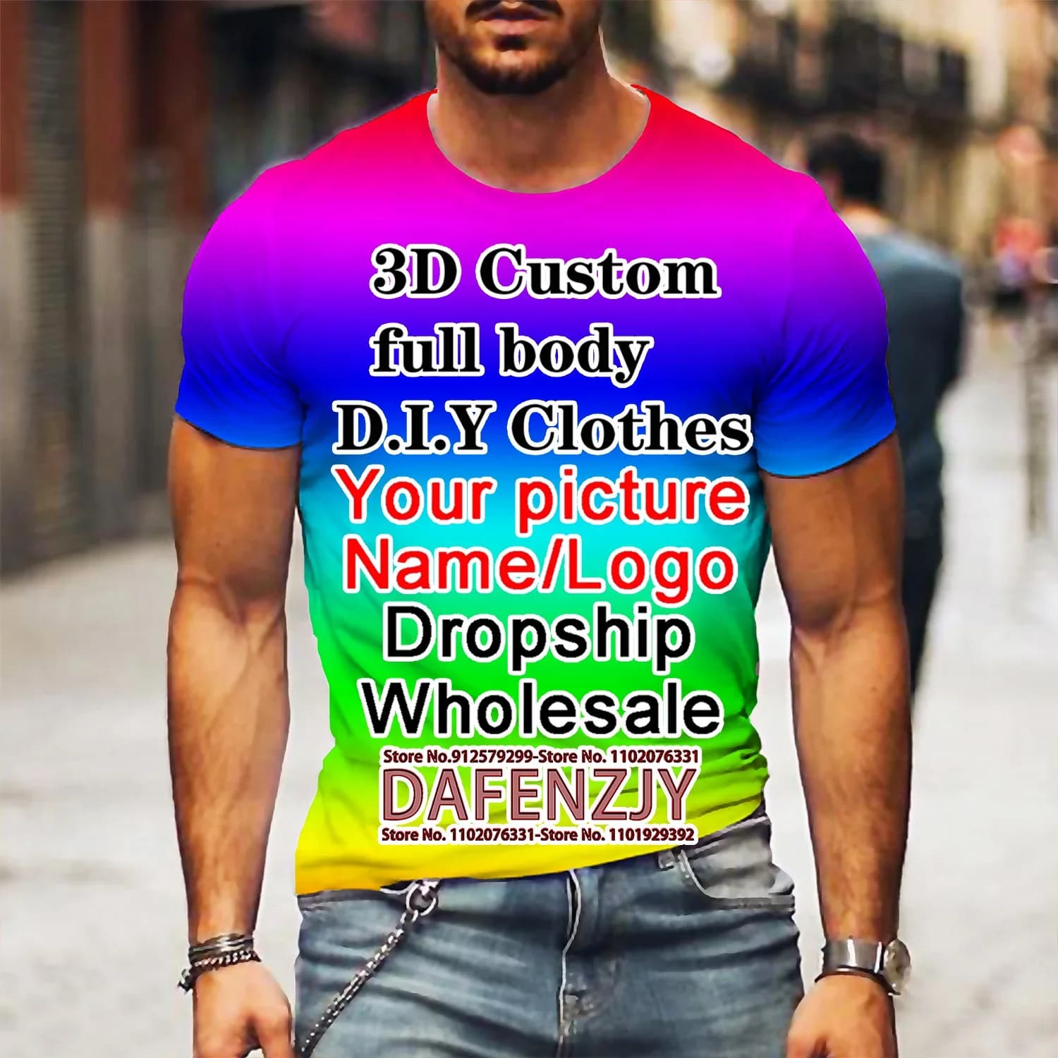 Mode Persönlichkeit Benutzerdefinierte Foto/logo/name 3D All Over Print T Shirt Casual Kurzarm T-Shirt Hohe Qualität großhandel