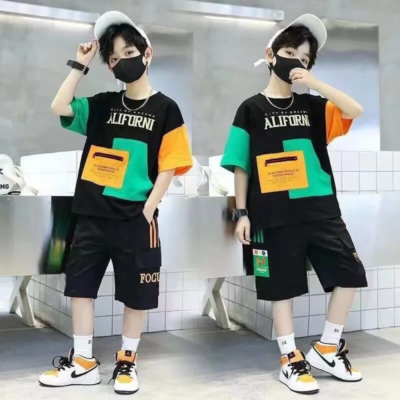 Sommer Jungen Kleidung Sets Teenager Casual Outfits Kinder Drucken T-shirt + Shorts 2Pcs Kinder Kurzarm Trainingsanzug Anzüge 5-12 jahr