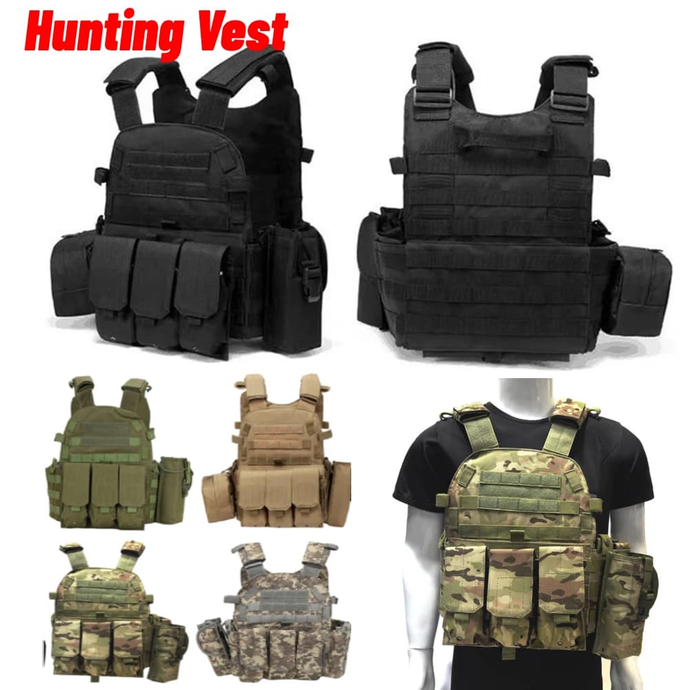 Nylon taktische Weste Körperschutz Jagd träger Airsoft Zubehör Männer Kampf Molle Camo Militär armee Weste Outdoor CS Jagd