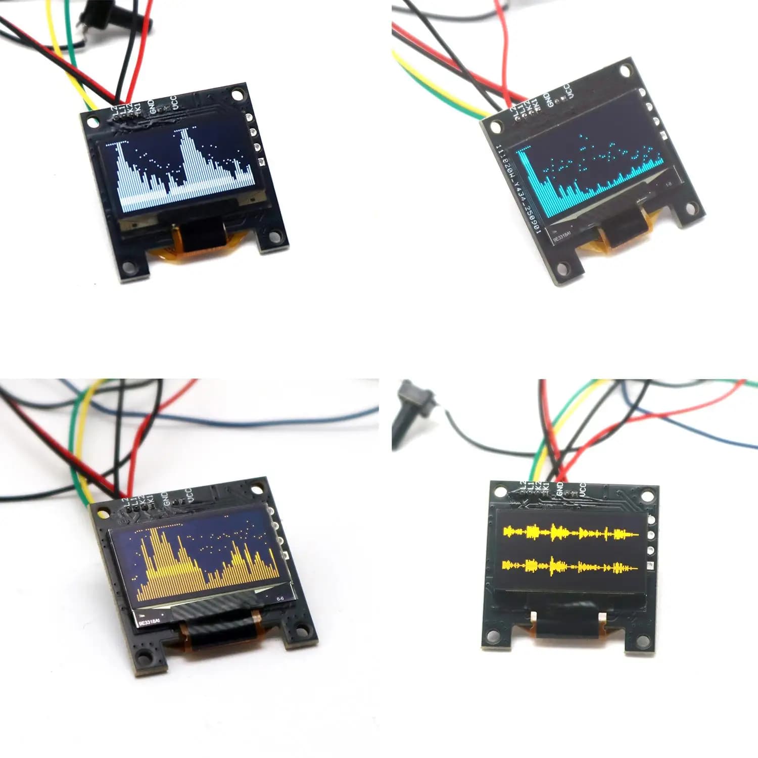 8-Modus 0,96" OLED Musik Spektrumanalysator Stereo Audio Rhythmus VU Meter, dynamisches Atmosphärenlicht für Schreibtischdekoration und
