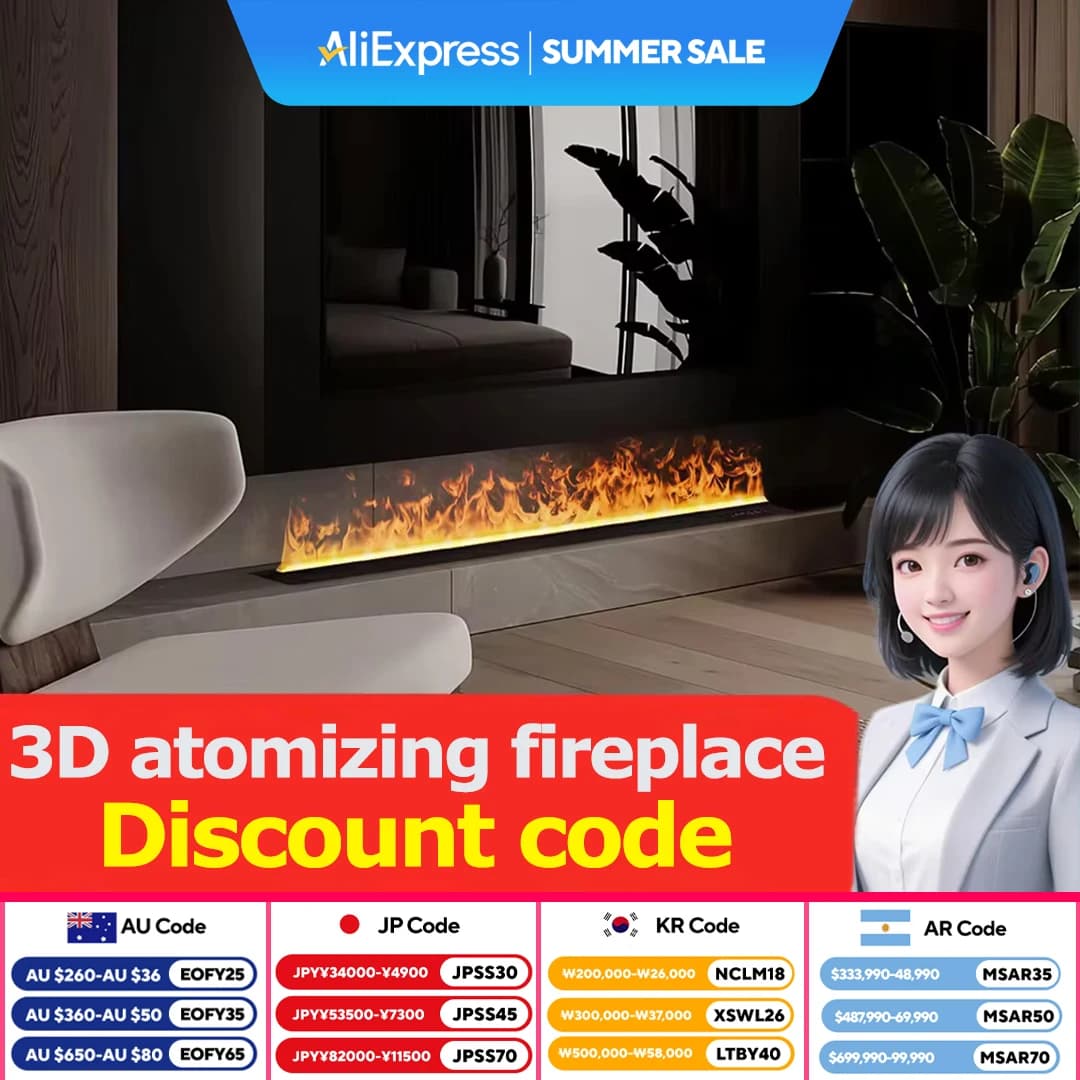 Intelligenter Wasserdampfkamin, 3D-Flammeneffekt, Tuya-App-Steuerung, eingebauter Luftbefeuchter, moderner Kamin zur Heimdekoration, energiesparend,