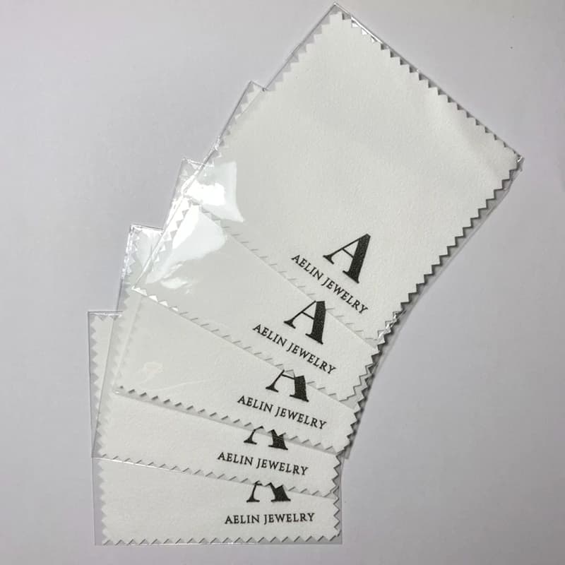 Druck Individuelles LOGO 300 stücke 8X8CM Angepasst Personalisierte Silber Polnischen opp taschen Tuch Silber Schmuck Reiniger M