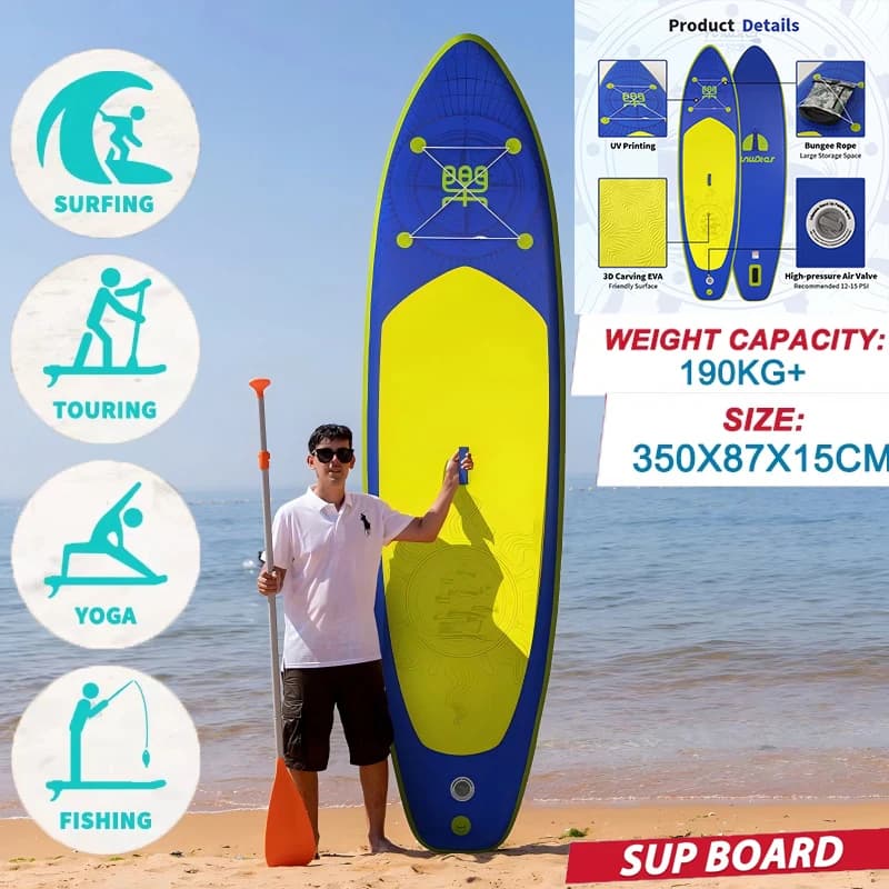FunWater Stand Up Paddling Board Aufblasbares Paddle Board Rutschfestes Wassersport Paddle Board Surf Sup Board