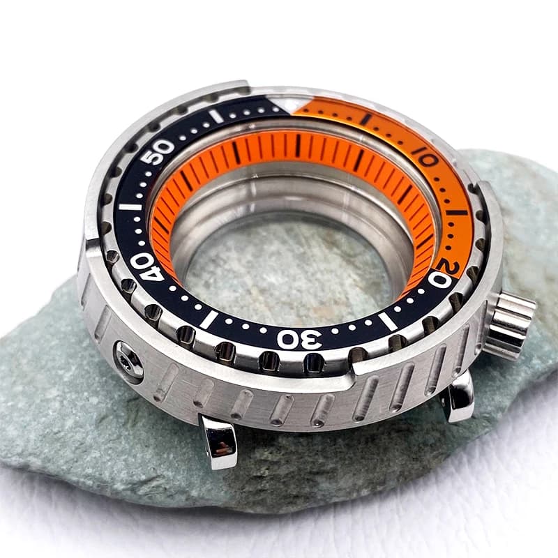 47mm Mod Thunfisch Dosen Uhrengehäuse passt nh35 nh36 4r Uhrwerk 20atm wasserdichte transparente Rückseite Männer Tauchen ersetzen Fälle