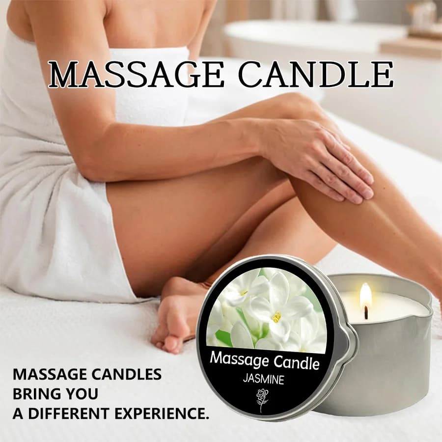 Massagekerze – Ätherisches Öl – Sechs verschiedene Düfte, 1 Unze/2 Unze schmilzt in warmes Massageöl – sinnliche Massagekerze, Ausgießer