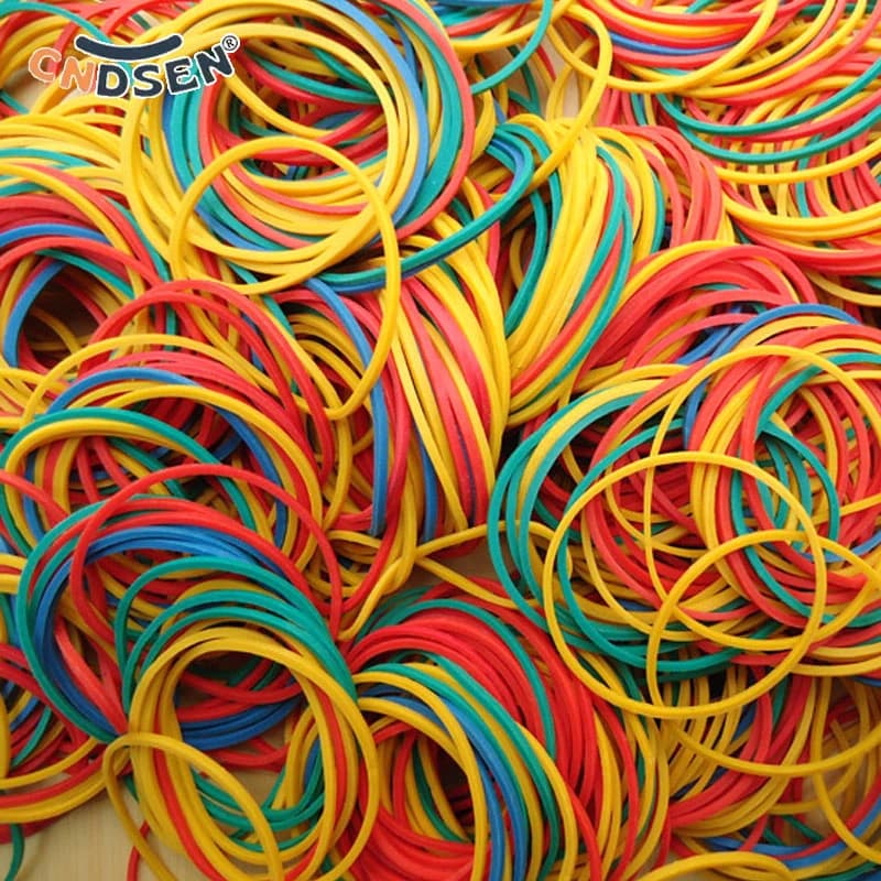 100/200/500 Stück bunte elastische Gummibänder für Schule, Büro, Zuhause, Industriepaket, Gummiband, hohe Elastizität