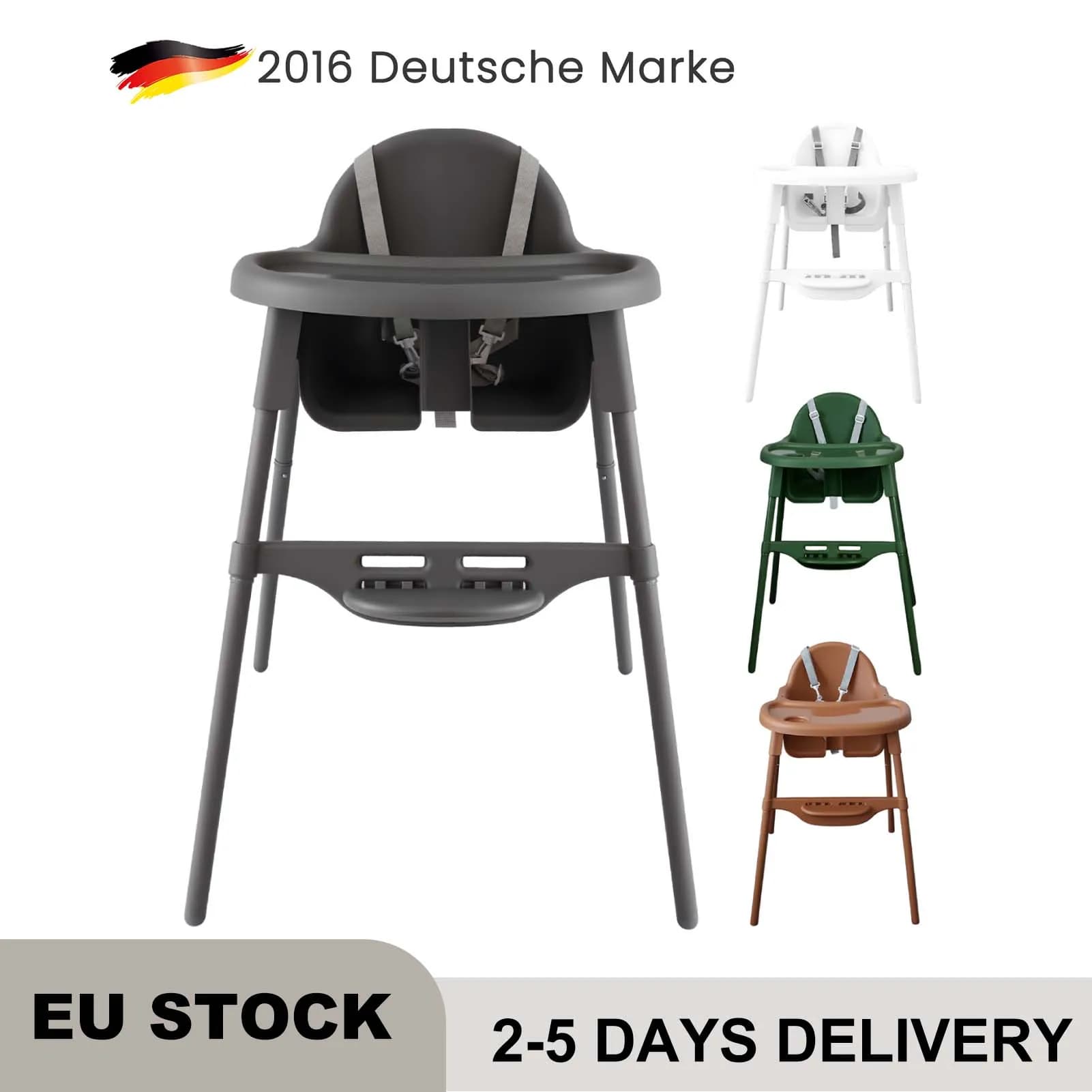 YALION Babyhochstuhl (6-36 Monate)Babysitz Hochstuhl  ütterung stuhl mit Tablett , Höhenverstellbarer leicht zu reinigendes Fütterungsdesign