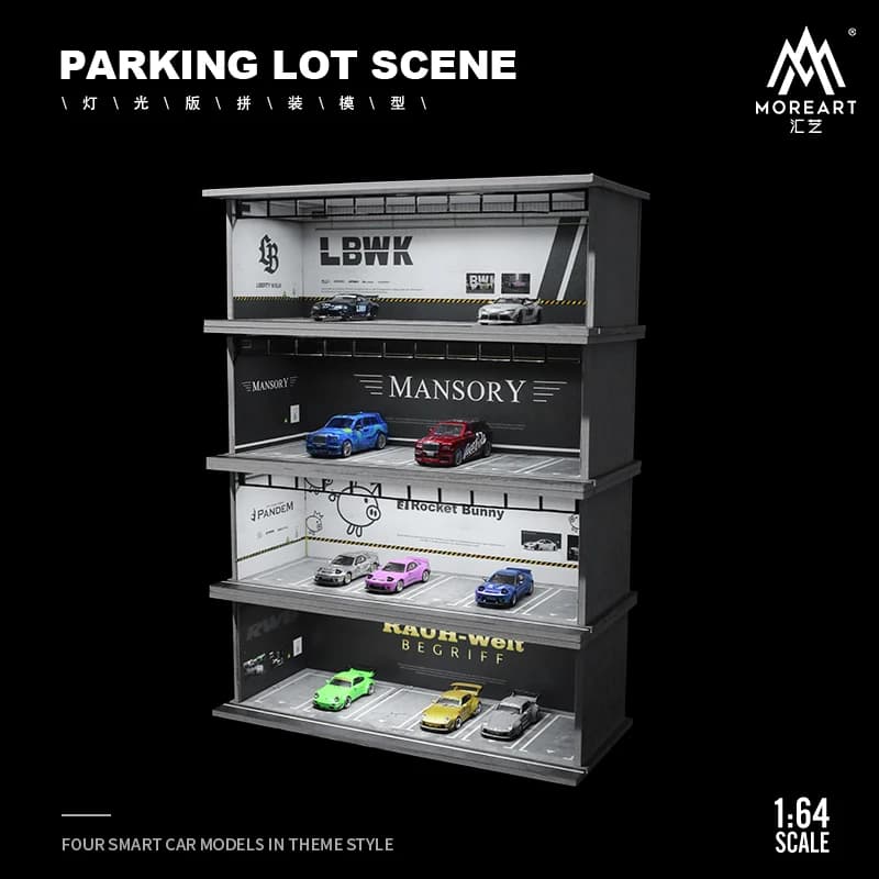TIMEMICRO&MoreArt 1:64 LBWK RocketBunny HKS Advan Martini-Thema kann ein leichtes Version-Montageszenenmodell überlegen
