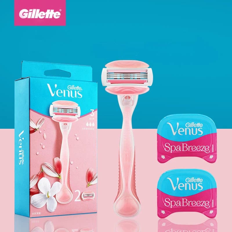 Gillette Venus Haarentfernung WEISSER TEE Duft Schönheit Weißer Rasierer für Frauen Intimbereiche SPA Breeze Pink