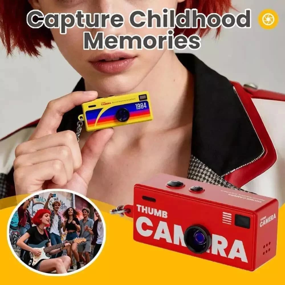 Digitalkamera 1080P HD Miniatur-Kamera Schlüsselanhänger Unterstützt 128GB Speicherkarte Tragbarer Videorekorder im Retro-Stil als Geschenk für