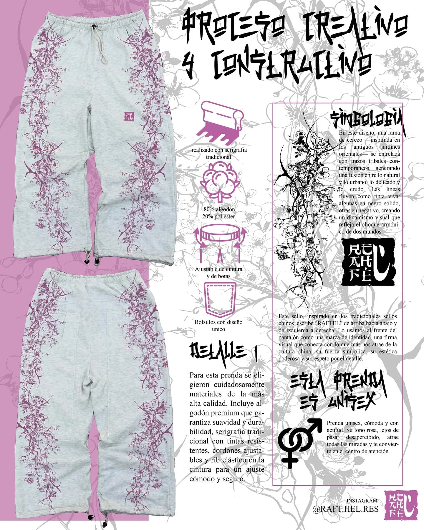 Y2K Rosa Goth Baumrinde Hose mit weitem Bein High Street Unisex Paar Hose Vintage Crack Texture Low Rise Baggy Streetwear