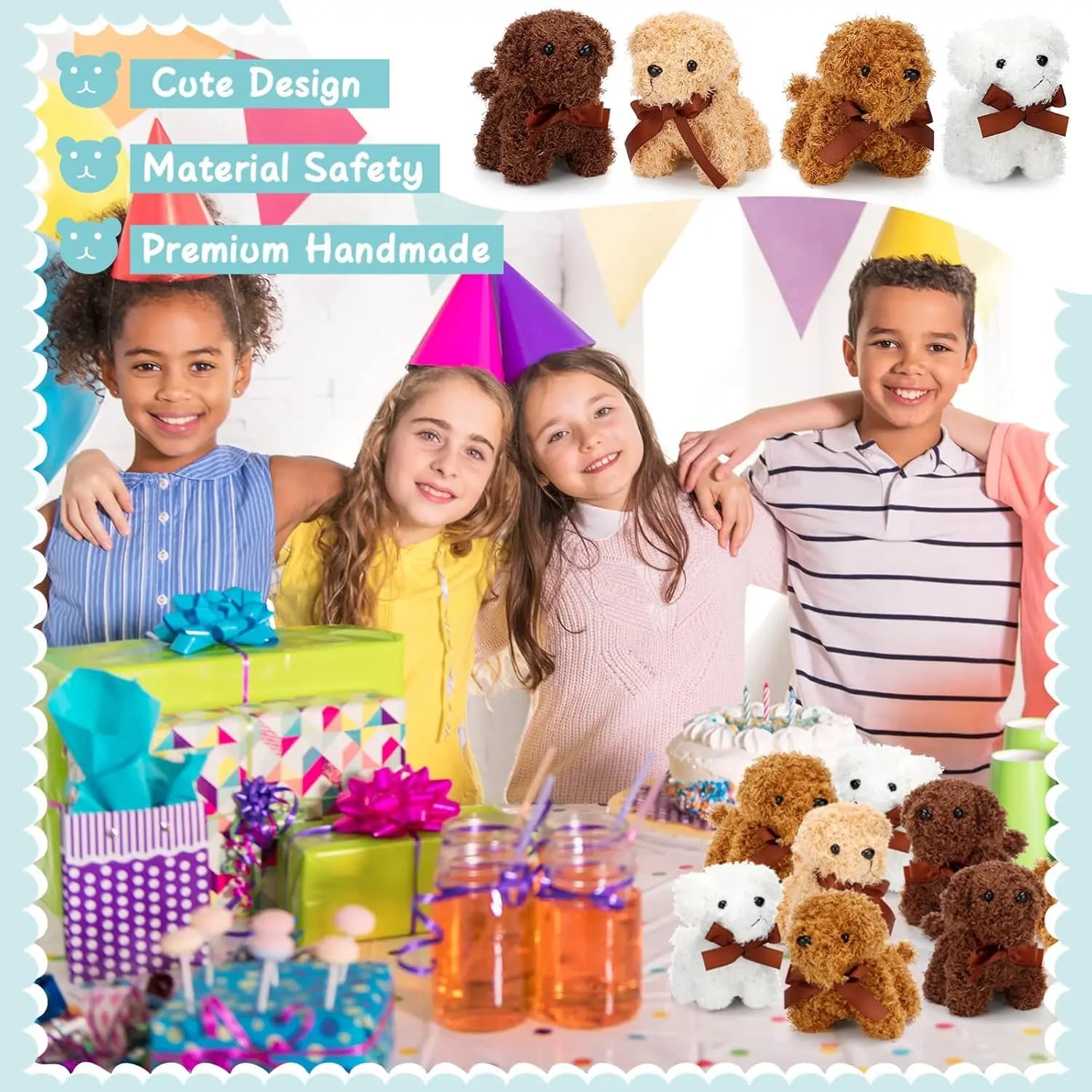 8–40 Stück 5 Zoll Mini-Plüschhunde, kleiner ausgestopfter Hund, großes Plüschtier, Adopt a Dog, Partygeschenke für Geschenktütenfüller,