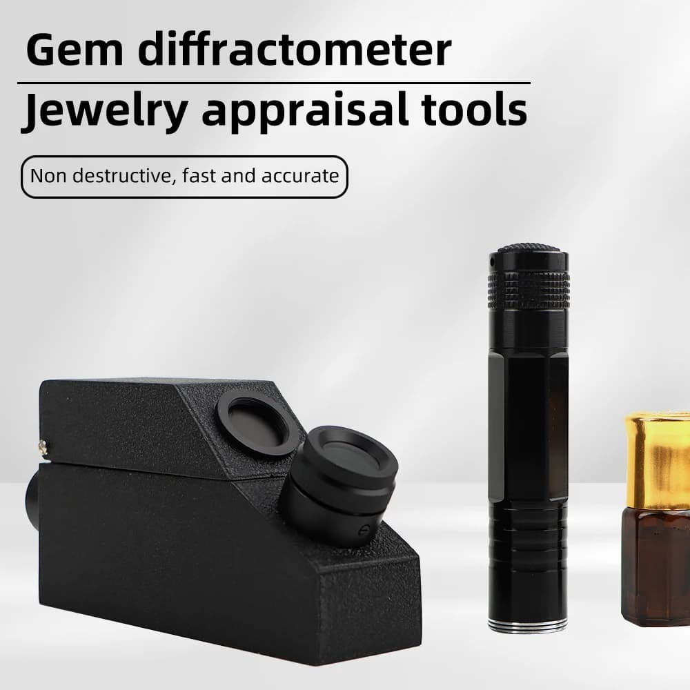 Profession elles Edelstein-Refrakto meter rhg 1,30-1,81 Schmuck-Smaragd-Test werkzeug mit LED-Licht-Doppel refrakto meter