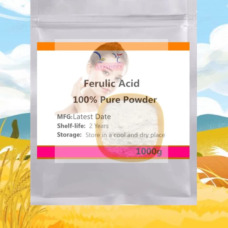 Schnell geliefertes 500 g-1000 g Ferulasäure-Pulver, hochwertiger natürlicher Extrakt, antioxidative Zutat [Neuestes Datum]
