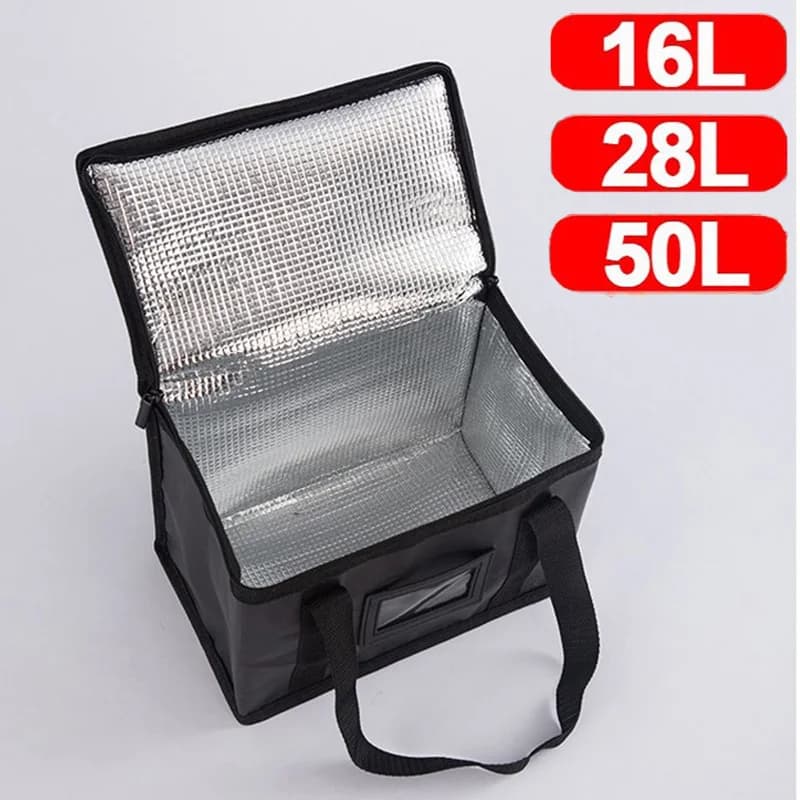 Tragbare große isolierte Taschen für Lebensmittellieferung, Pizza zum Mitnehmen, warme Kühltasche, Campingbox, Thermotasche,