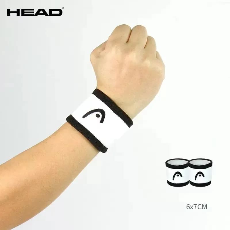 Original HEAD Tennis-Armband, Schweißabsorption, Badminton, Sport-Armbänder, Nylon, bequem, Schweißabwischen, 2,5/5 Zoll