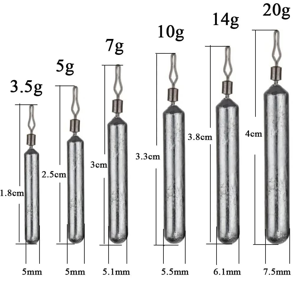 NEU 10 Stück Angelblei 3,5g 5g 7g 10g 14g 20g Drop Shot Gewichte Angelzubehör