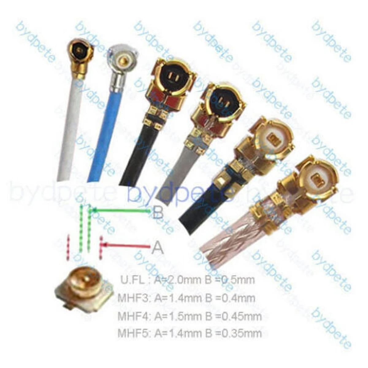 uFL u.FL IPX1 Buchse auf SMA SMB SMC N UHF BNC TNC miniUHF Stecker Buchse RF1.37 Kabel