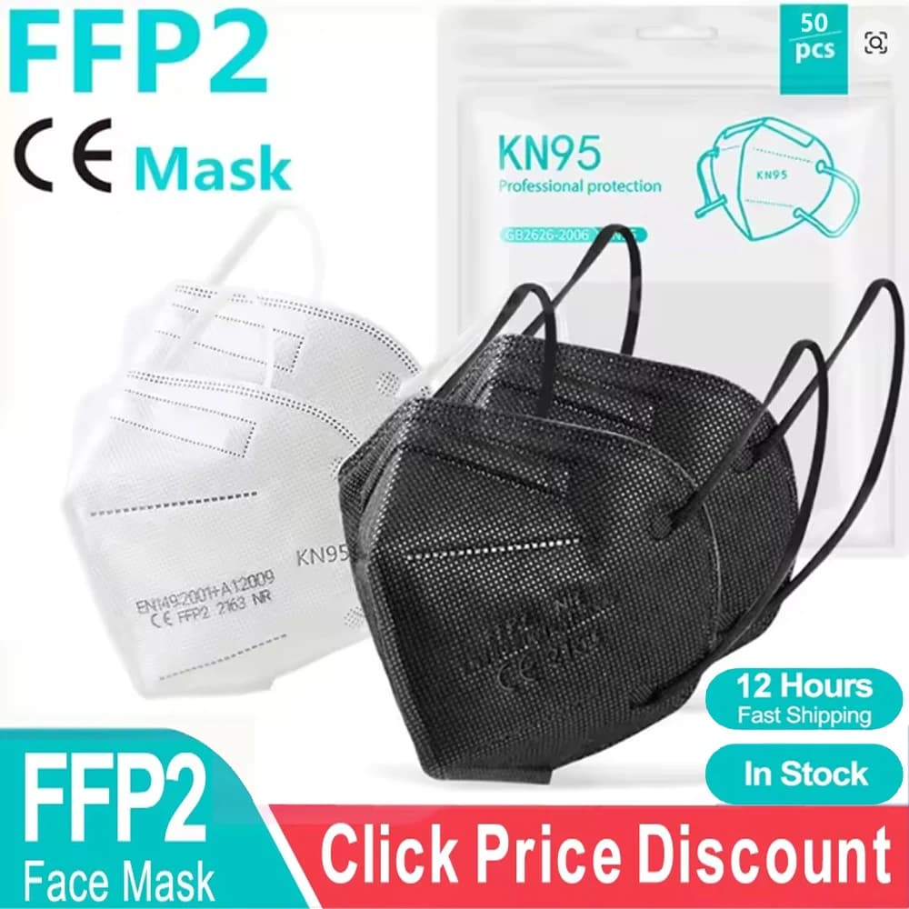 FFP2 Gesichtsmasken CE KN95 Gesichtsmaske Filter 5-lagig Erwachsene KN95 Mascarillas Quirurgicas Homologadas Wiederverwendbare FFP2 Gesichtsmaske