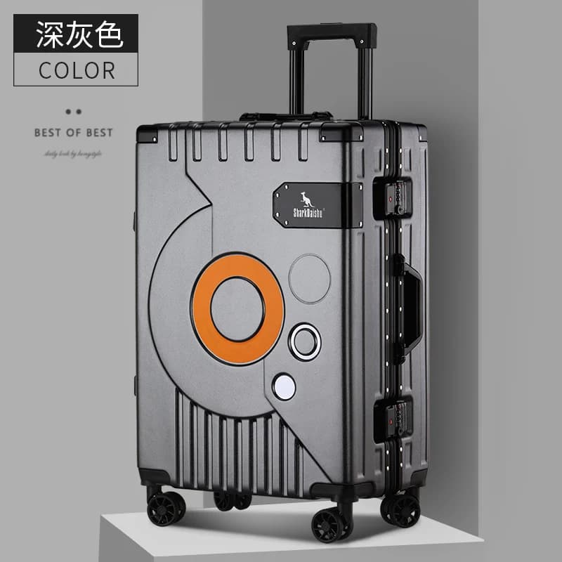 Neues modisches Reisegepäck mit Aluminiumrahmen, leiser Trolley-Koffer mit großem Fassungsvermögen, 20-Zoll-Koffer, Handgepäck,