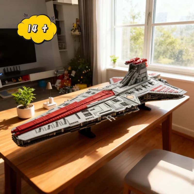 5374 Stück Battle Größter Venator-Klasse Republic Attack Cruiser 75367 Puzzle-Modell zusammenbauen für Geburtstagsgeschenke für Erwachsene