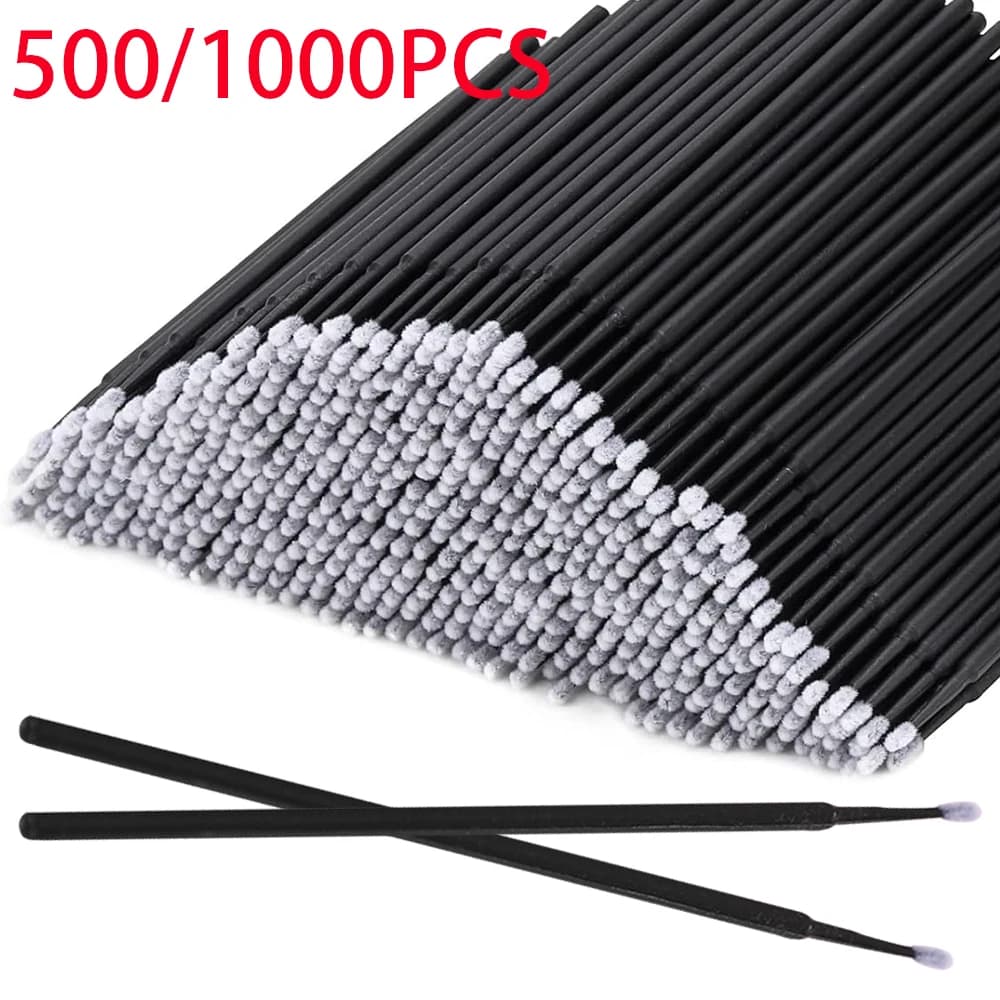 500/1000 Stück Wimpernreinigungsbürste, Farbenfrohe Kristallbürste, Wimpern-Mikrobürste, Schönheits-Make-up-Reinigungswerkzeug, Großhändler