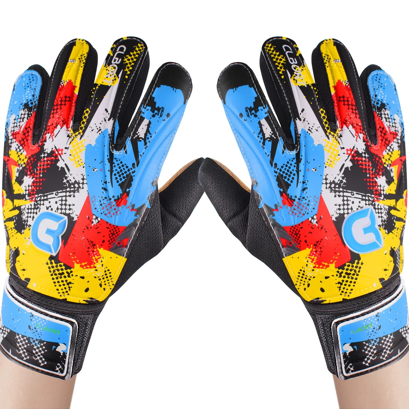 Fußball-Torwarthandschuhe, Torwarthandschuhe im Graffiti-Stil mit starkem Griff, rutschfeste Fußballhandschuhe