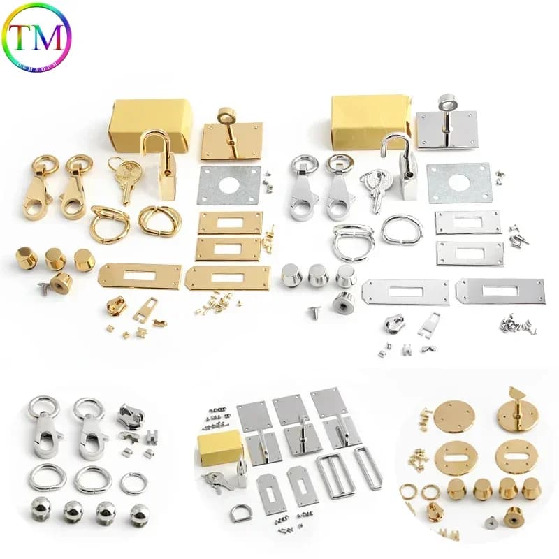 Luxus Edelstahl Metall Verschluss Großhandel Tasche Twist Turn Lock ein Satz Schlösser für Frau Handtaschen Geldbörse Hardware Zubehör