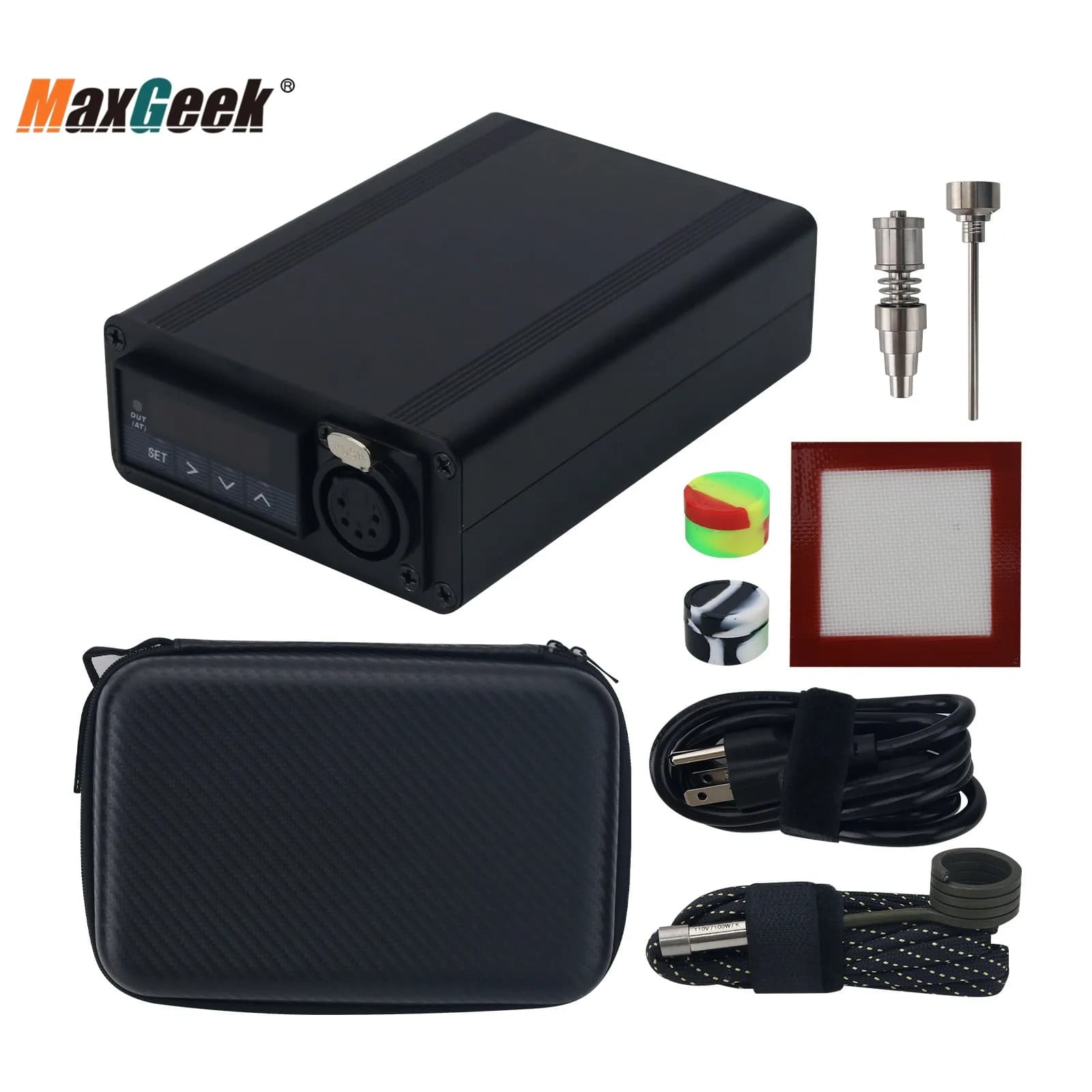 Maxgeek PID Temperature Controller Kit E-nail 0-999 ℃   mit Titanschraube, hochwertiges Temperaturkontrollzubehör