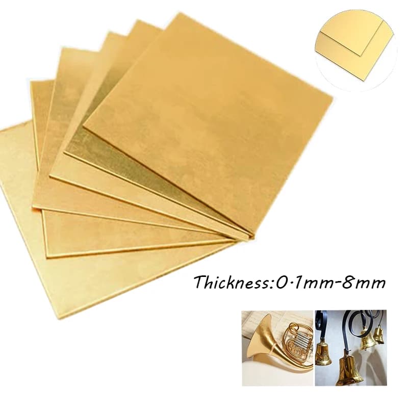1 stücke Messing Blatt Dicke 0,1/0,5/0,8/1,5/2/2,5/3/4/5/6/8mm Messing Platte Schneiden CNC Rahmen Modell Form DIY Bau Messing Pad