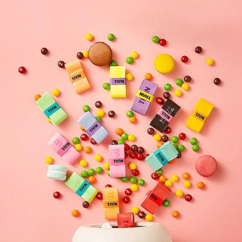 10 Stück Taan Candy Farbe klebrig Overgrip Badminton Tennis schläger Angelrute Wicklung Schweiß band hoch elastisch rutsch fest langlebig