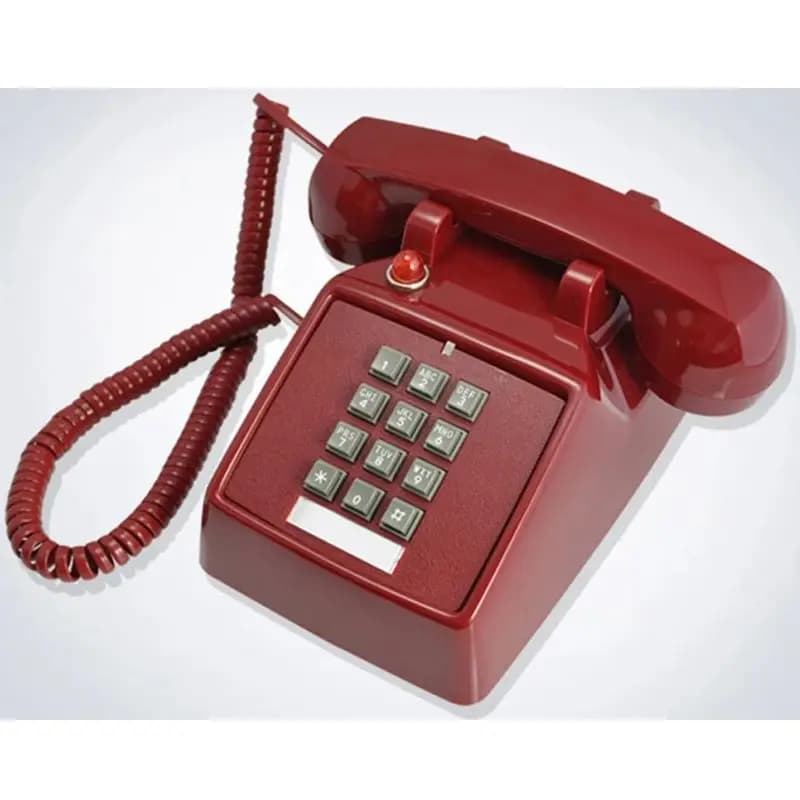 Schnurgebundenes Schreibtischtelefon mit Dual-Line-Schnittstelle und lauter Klingelton, Rotlichtblitz, Retro-Festnetztelefon mit 1 Mobilteil für