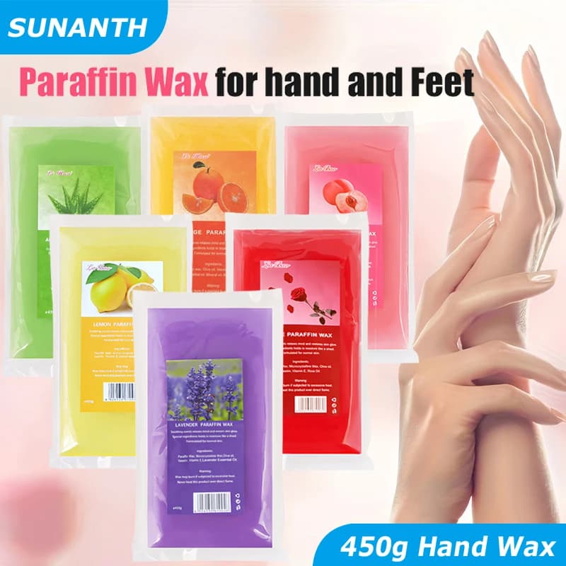 450g/200g Paraffinwachs Hand- und Fußfüße Maske Peel Off 3 Stücke/1 Stücke SPA Feuchtigkeitsspendende 200g/450g Hand Weiches Wachs Für Bikini
