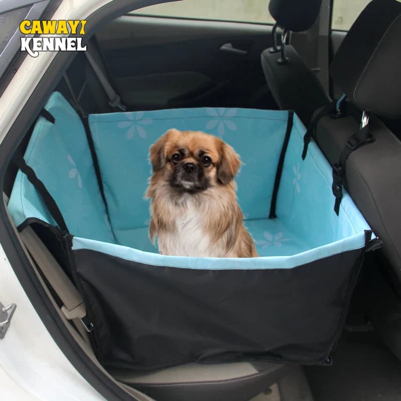 CAWAYI ZWINGER Pet-träger Hund Auto Sitz Abdeckung Durchführung für Hunde Katzen Matte Decke Hinten Zurück Hängematte Protector transportin perro