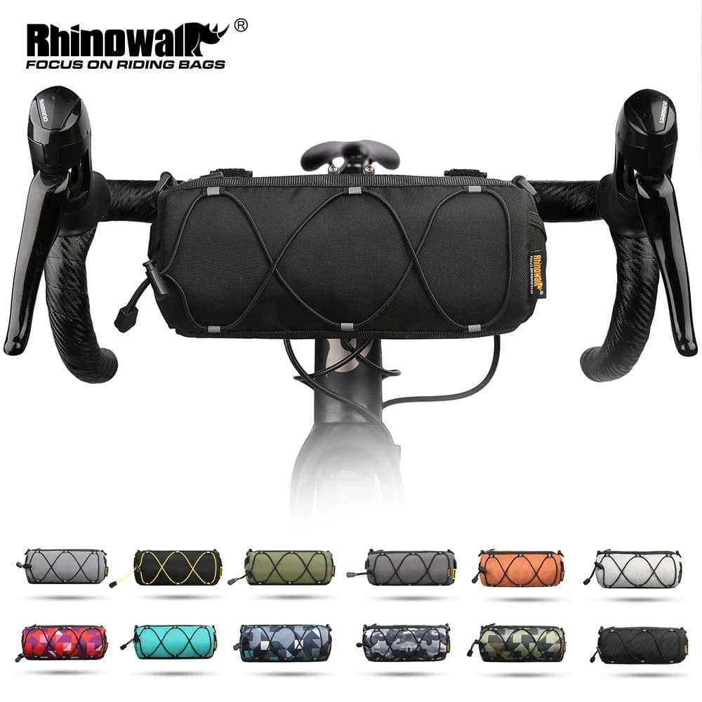 Rhinowalk Fahrradtasche, Lenkertasche, 2,4 l, großes Fassungsvermögen, reflektierende Fahrradtasche oder andere Farben, MTB, Rennrad, Fahrradrahmen,